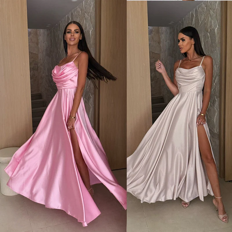 Damen Maxikleid mit geflochtenem Oberteil und offenem Rücken Nord Taschen