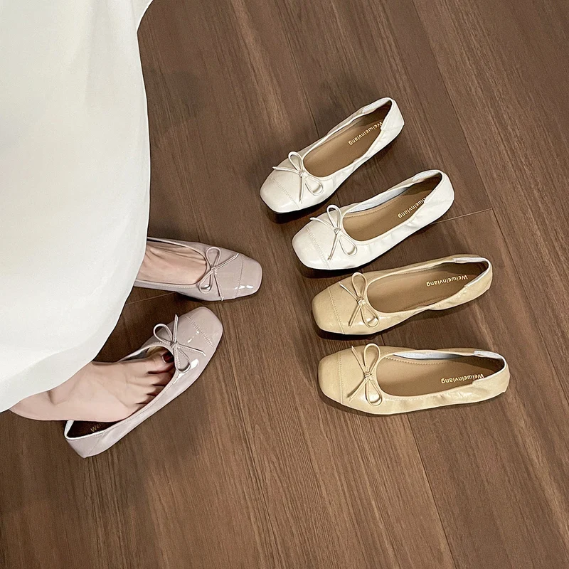 Damen Ballerinas mit zartem Schleifendetail und komfortablem Innenfutter