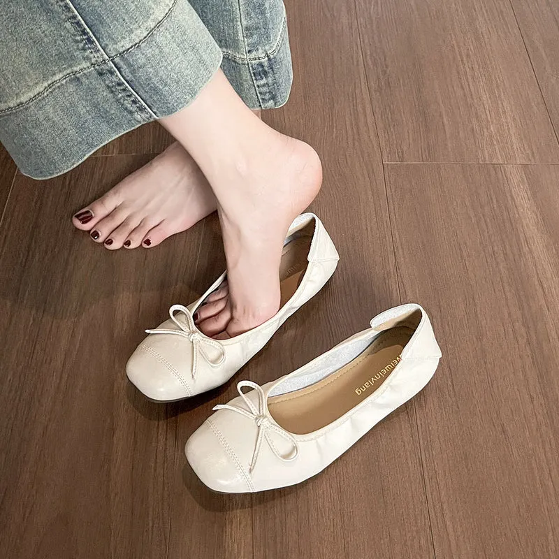 Damen Ballerinas mit zartem Schleifendetail und komfortablem Innenfutter