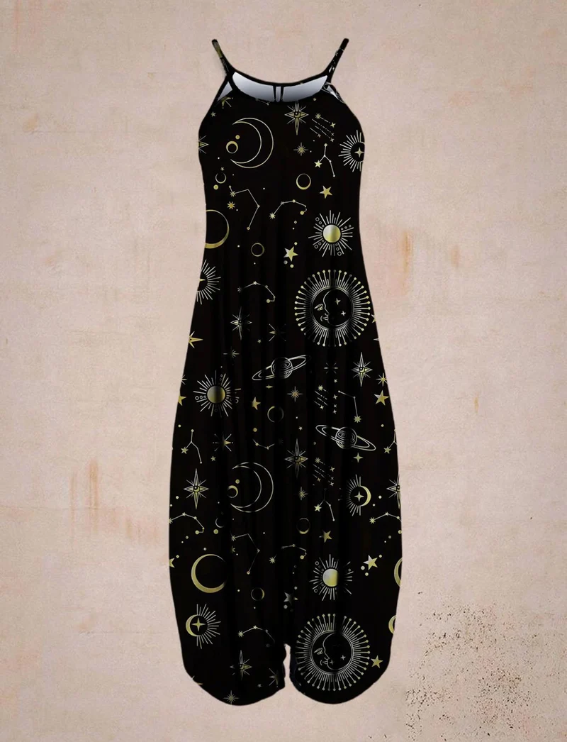 Damen Jumpsuit mit astrologischem Print Nord Taschen