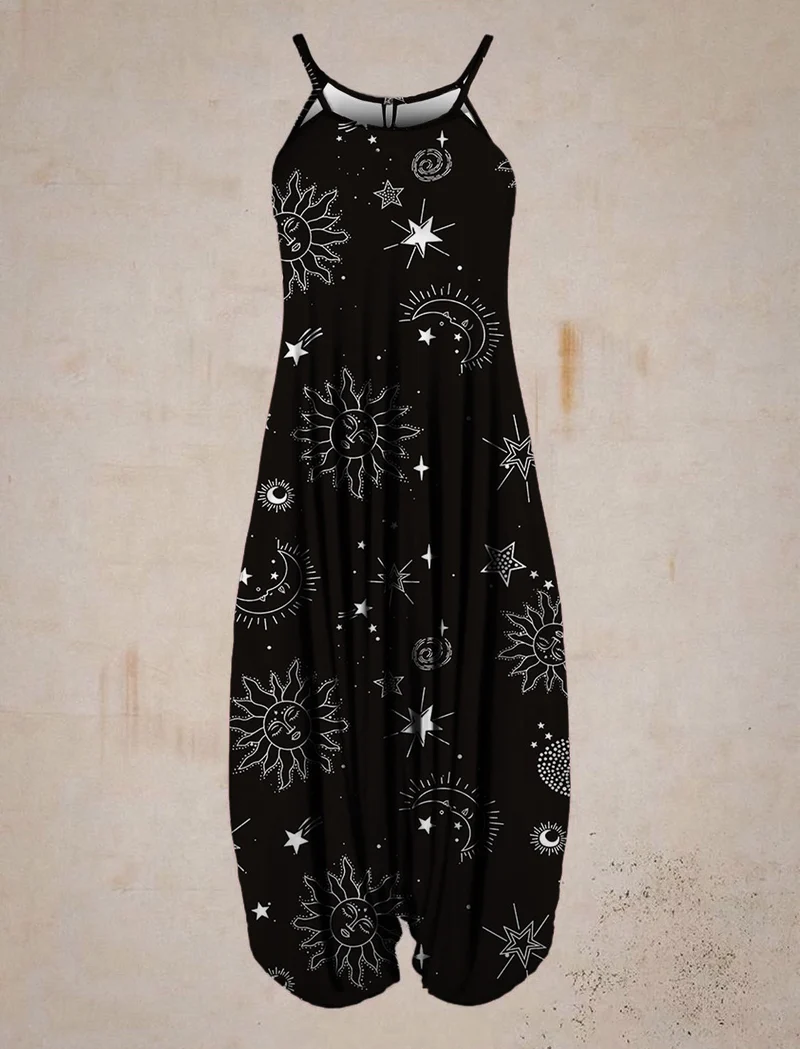 Damen Jumpsuit mit astrologischem Print Nord Taschen
