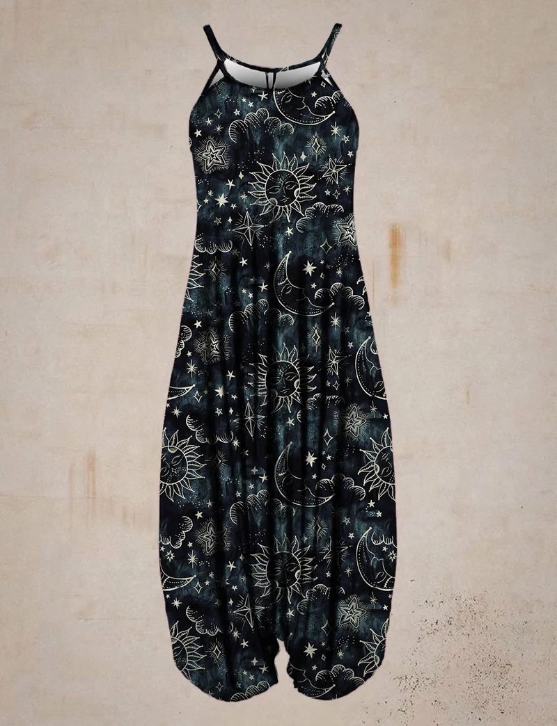 Damen Jumpsuit mit astrologischem Print Nord Taschen