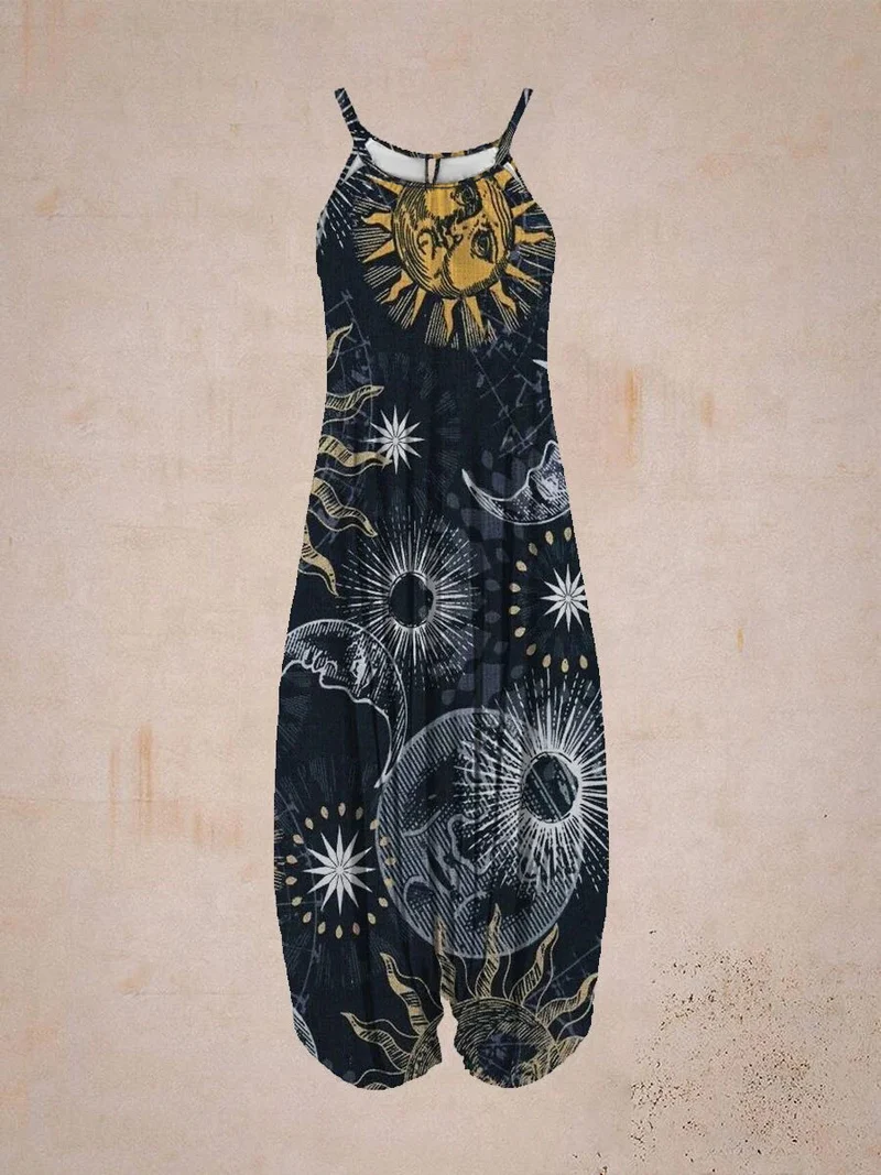 Damen Jumpsuit mit astrologischem Print Nord Taschen