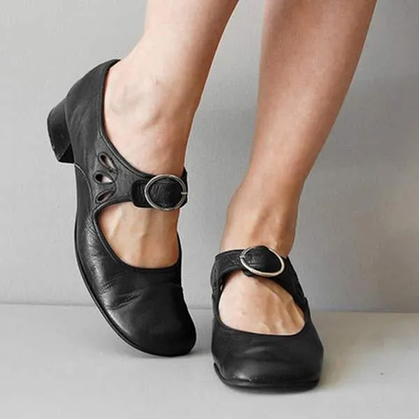 Weinlese Orthopädische Schuhe mit Runder Zehe