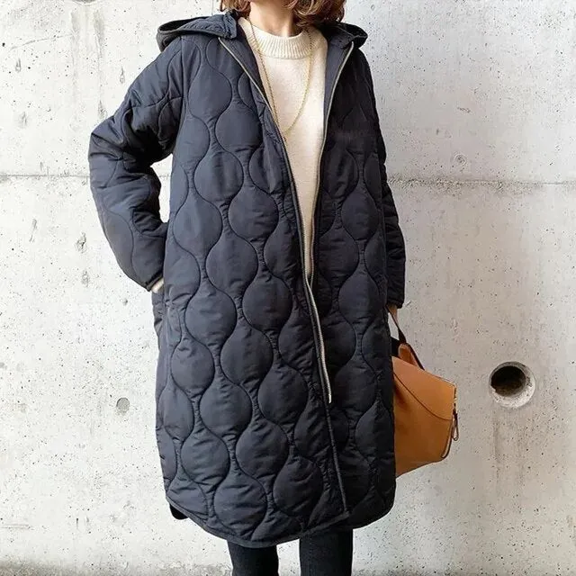 Stilvolle Leichte Lange Pufferjacke - Mühelose Wärme & Moderner Stil