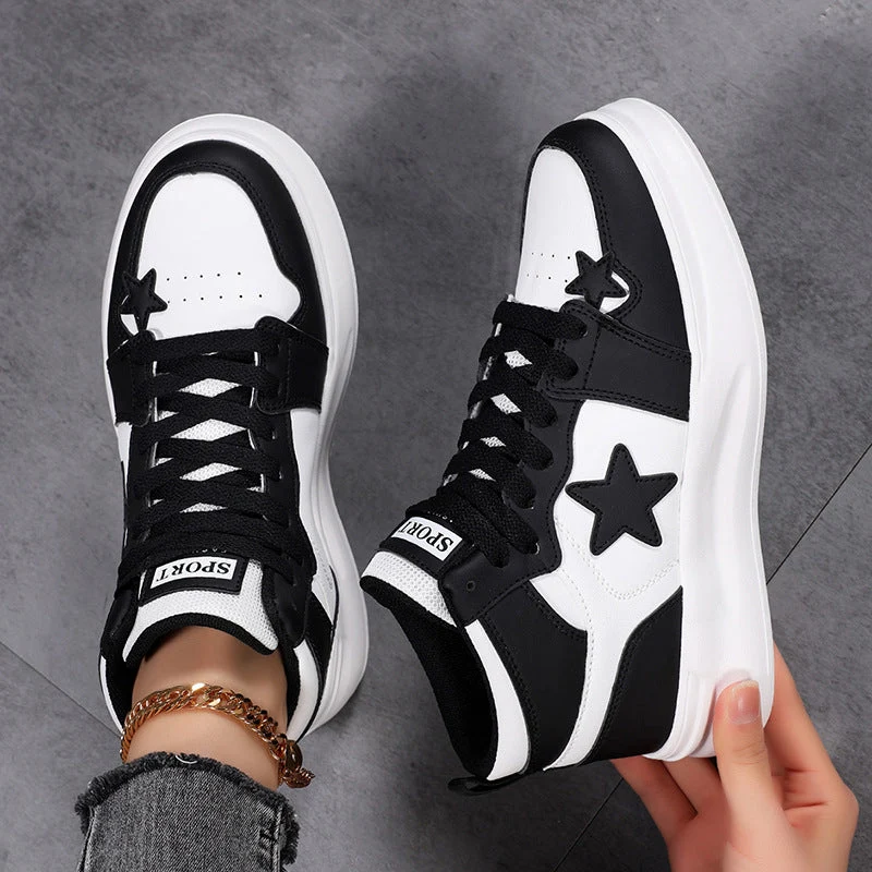 Damen Sportliche Sneaker mit ergonomischer Dämpfungstechnologie und trendigem Sternenmuster Nord Taschen