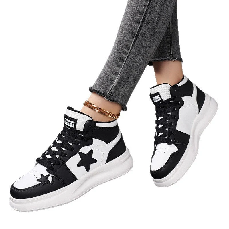 Damen Sportliche Sneaker mit ergonomischer Dämpfungstechnologie und trendigem Sternenmuster Nord Taschen