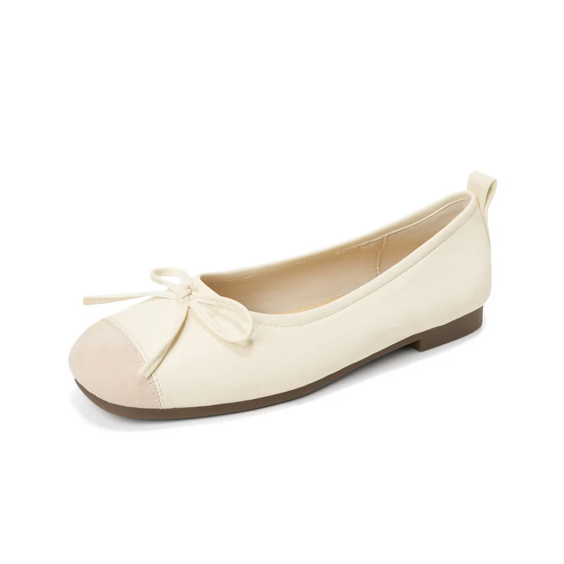 Damen Ballerinas mit elegantem Schleifenakzent aus hochwertigem Leder