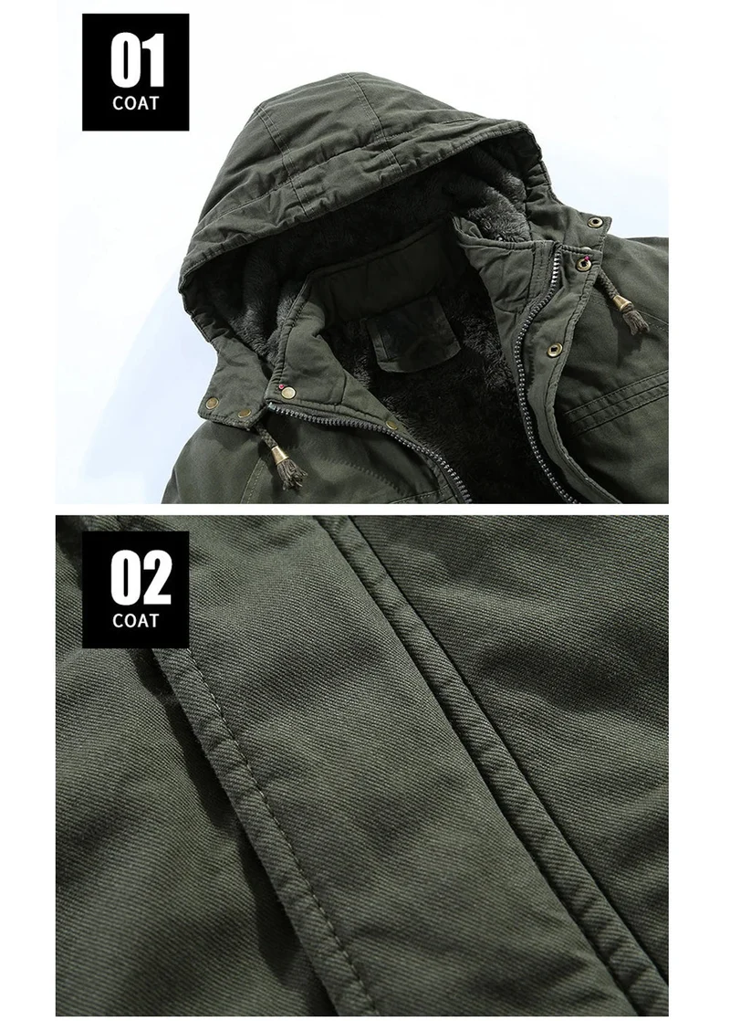 Herren Parka Fleece