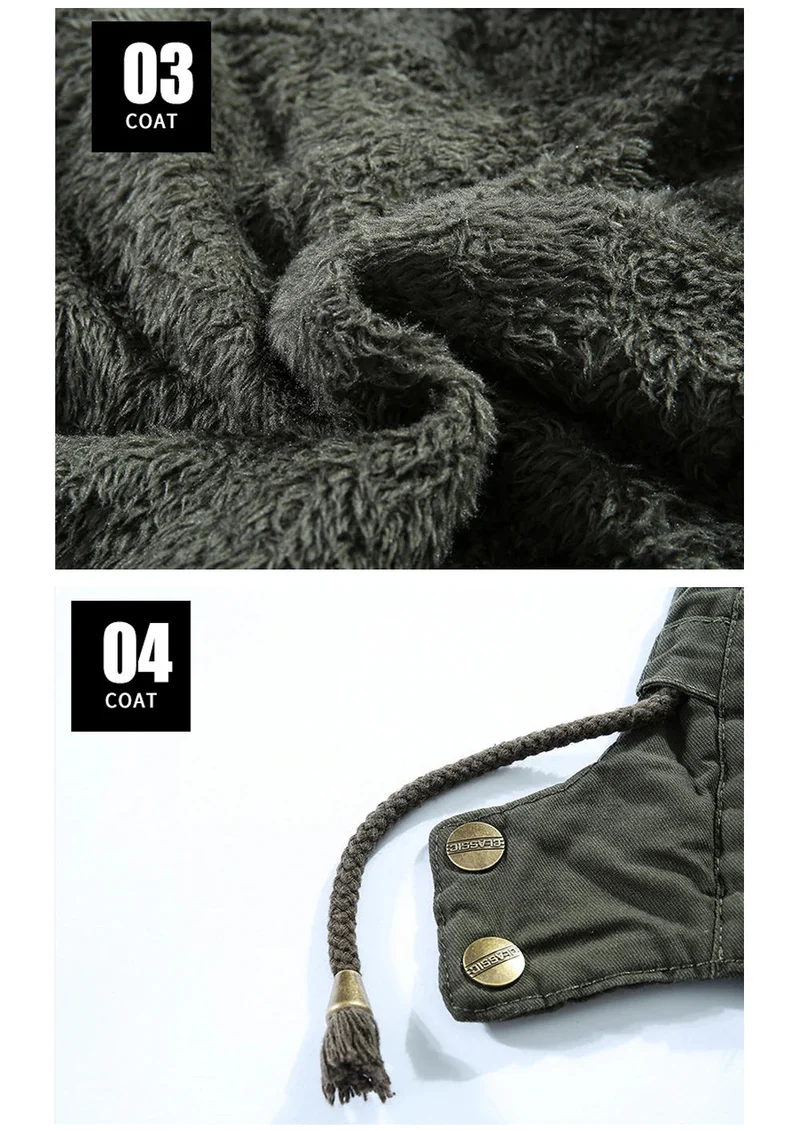 Herren Parka Fleece