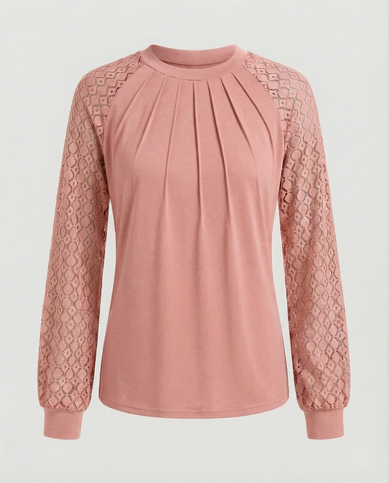 Damen Bluse Spitze elegant