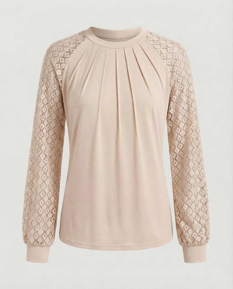 Damen Bluse Spitze elegant