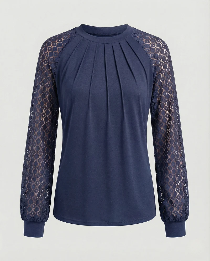Damen Bluse Spitze elegant