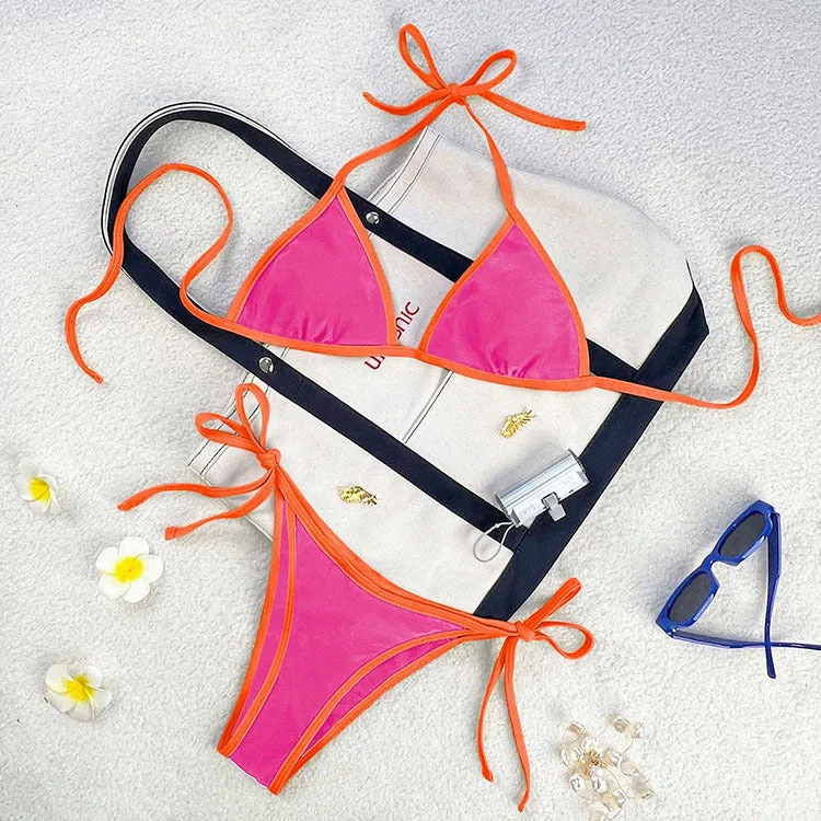 Damen Triangel-Bikini mit hohen Trägern und verstellbaren Seitenbändern Nord Taschen