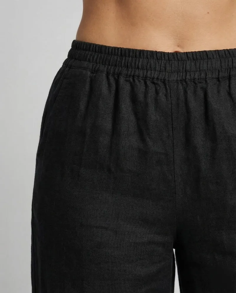 Damen Palazzo Hose Leinenmix