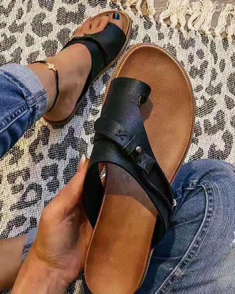 Damen Leder-Pantoletten mit verstellbarem Riemen und anatomischem Fußbett