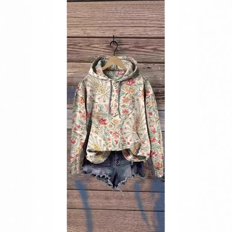 Damen Kapuzenpullover mit kunstvollem Design und bequemer Passform Nord Taschen