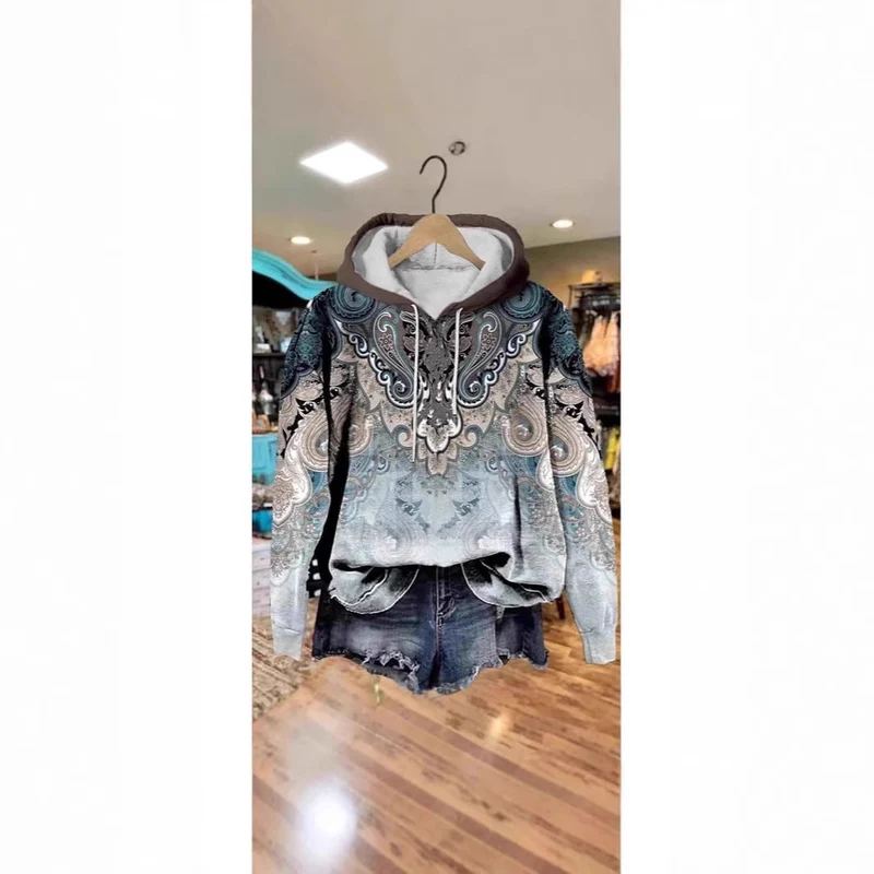 Damen Kapuzenpullover mit kunstvollem Design und bequemer Passform Nord Taschen