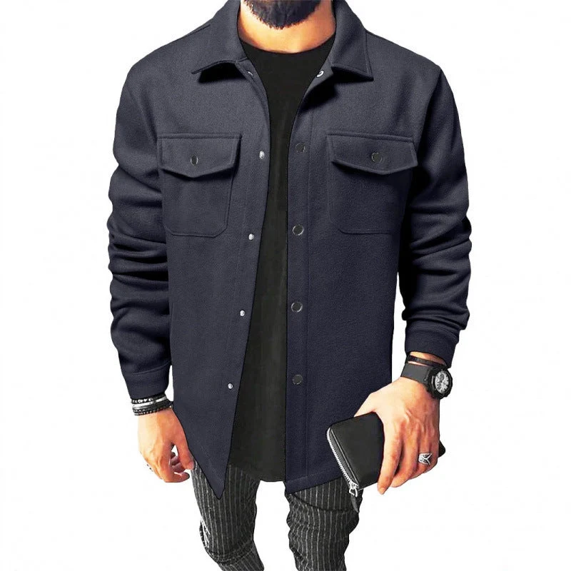 Herren stylische und warme Flanelljacke