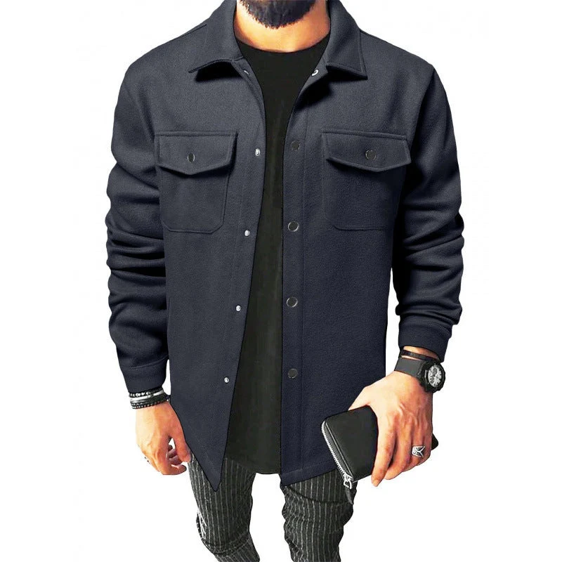 Herren stylische und warme Flanelljacke