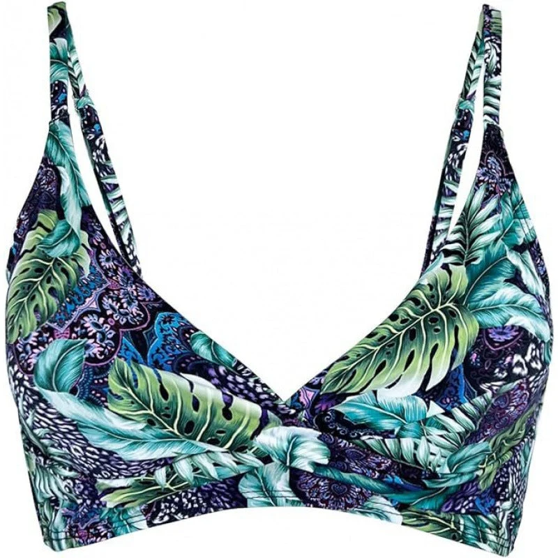 Damen Sportliches Bikini-Oberteil mit Wickel-Design