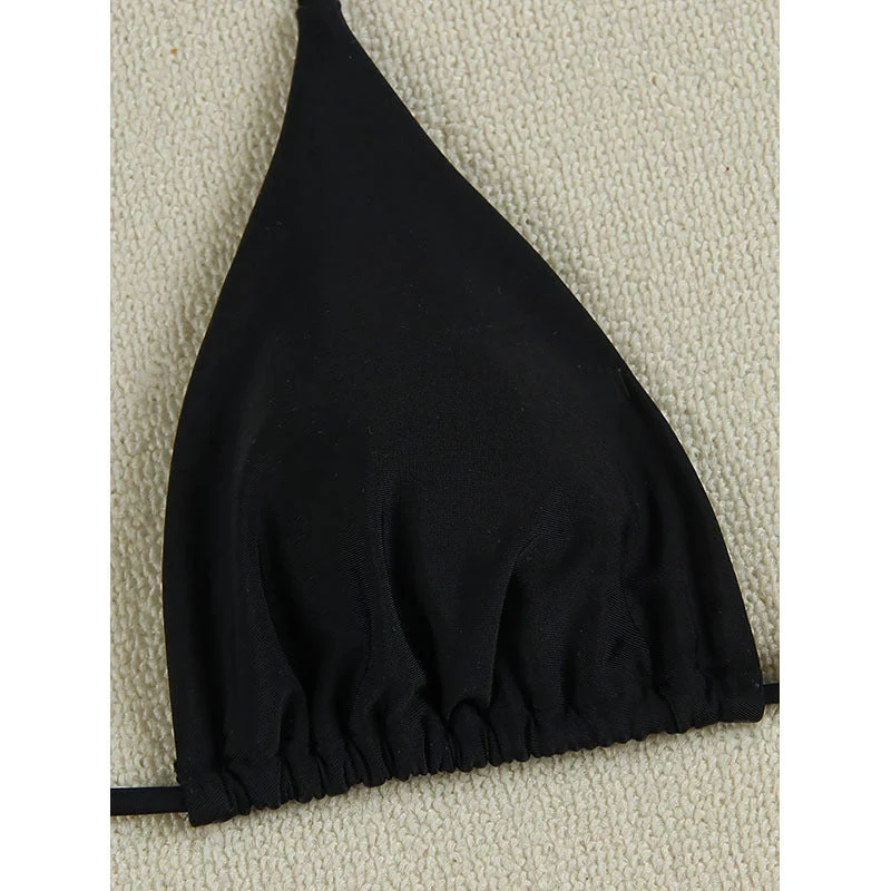 Damen Eleganter Triangel-Bikini mit goldener Applikation Nord Taschen