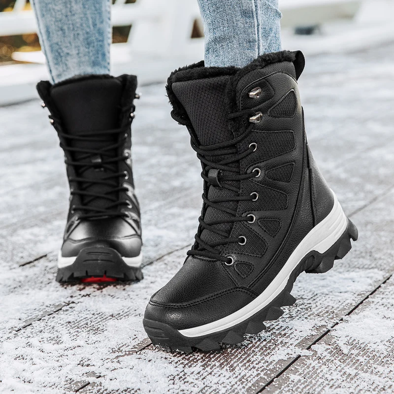 Damen Wasserdichte Winterstiefel mit isolierendem Futter und rutschfester Sohle Nord Taschen