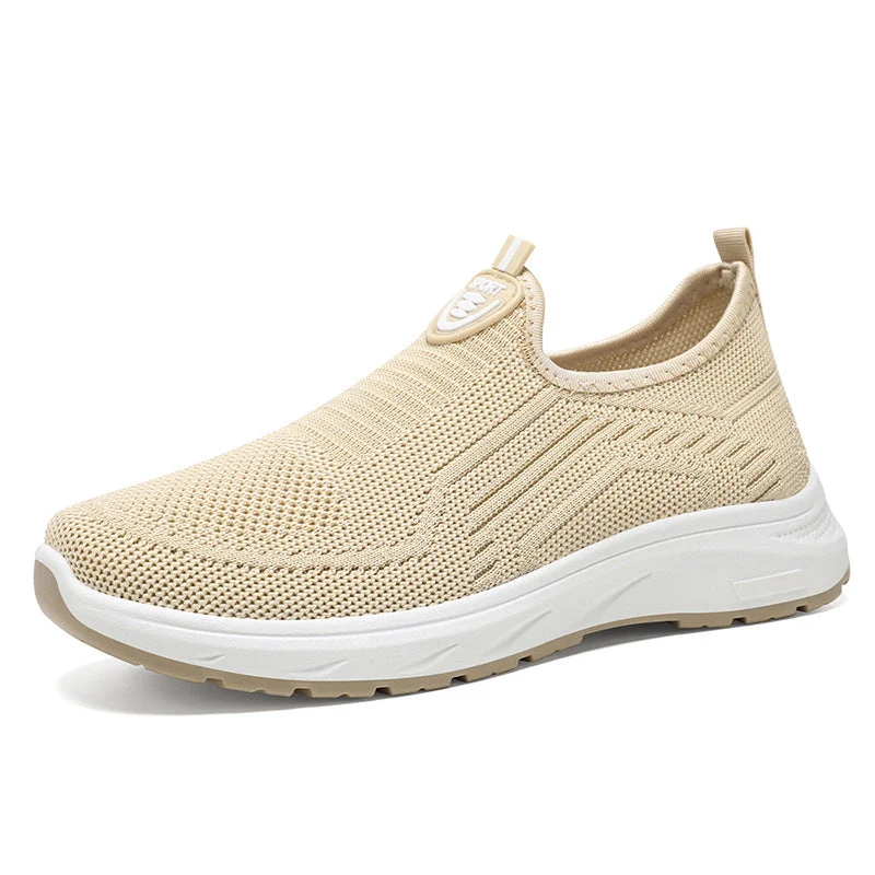 Damen Bequeme Slip-On Sneakers mit atmungsaktivem Obermaterial und gepolsterter Sohle