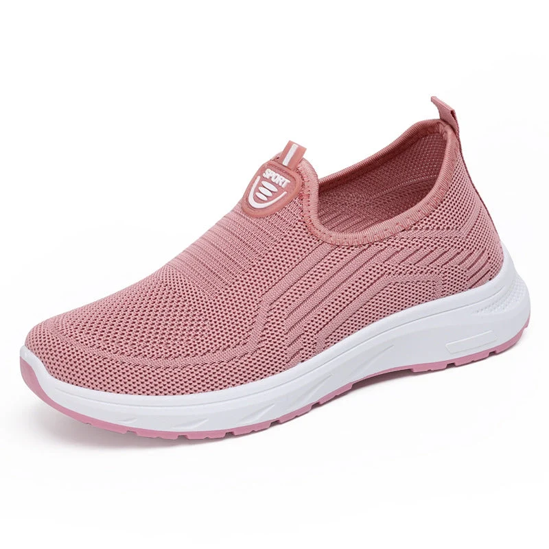 Damen Bequeme Slip-On Sneakers mit atmungsaktivem Obermaterial und gepolsterter Sohle