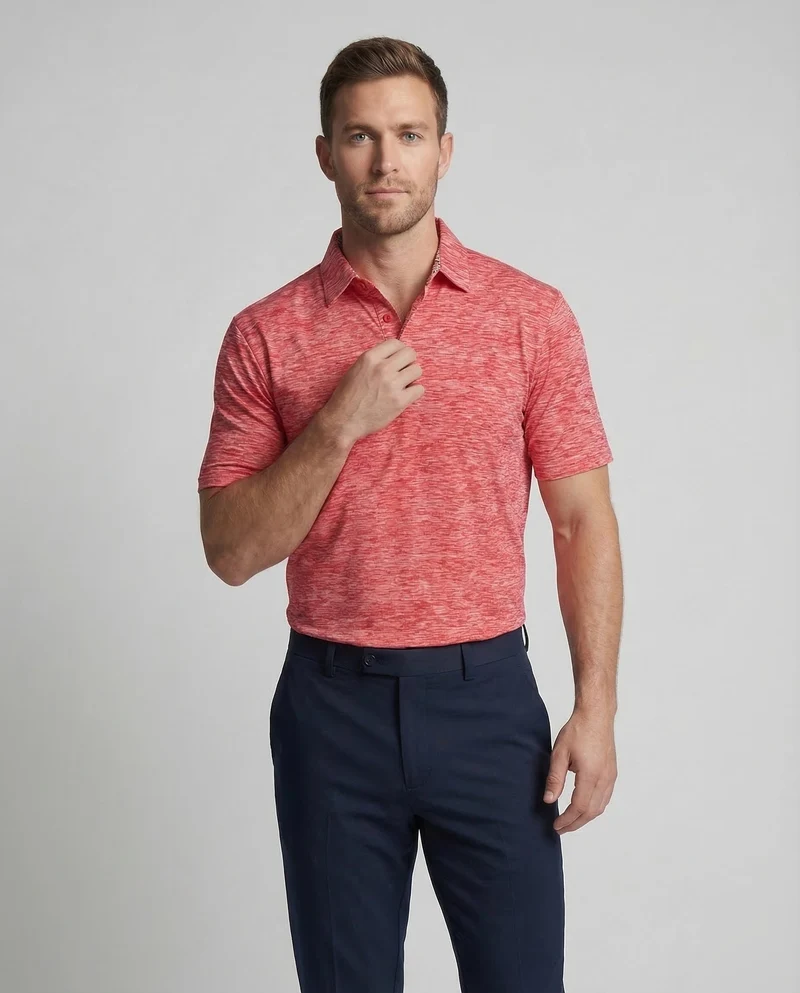 Herren Poloshirt Melange