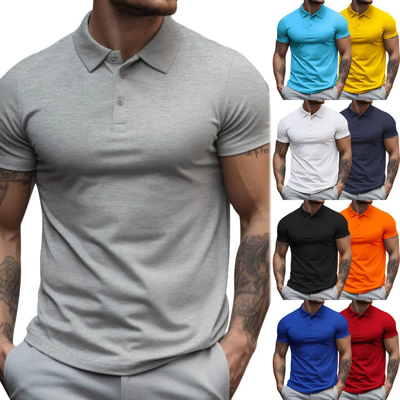 Herren nan athletisches figurnahes Piqué-Poloshirt kurzärmelig mit verdeckter Knopfleiste Nord Taschen