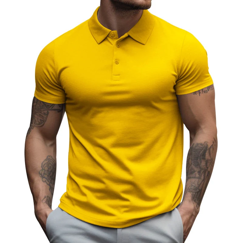 Herren nan athletisches figurnahes Piqué-Poloshirt kurzärmelig mit verdeckter Knopfleiste Nord Taschen