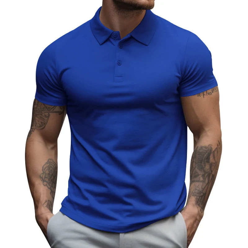 Herren nan athletisches figurnahes Piqué-Poloshirt kurzärmelig mit verdeckter Knopfleiste Nord Taschen