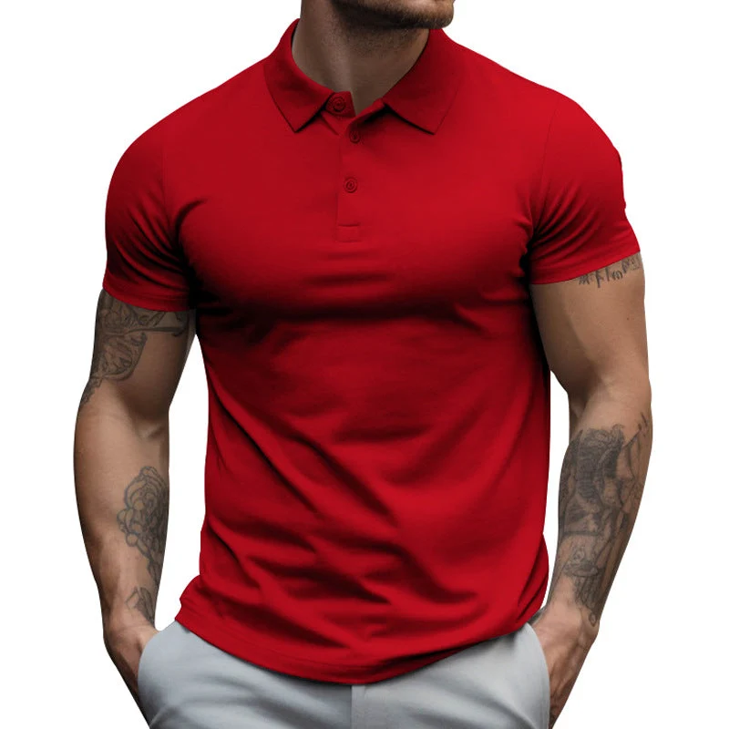 Herren nan athletisches figurnahes Piqué-Poloshirt kurzärmelig mit verdeckter Knopfleiste Nord Taschen