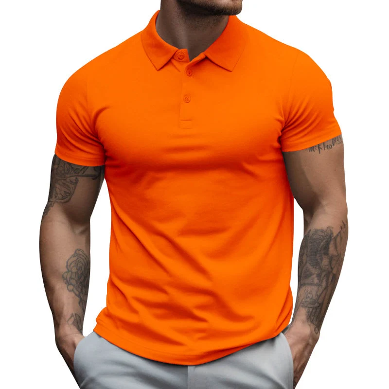 Herren nan athletisches figurnahes Piqué-Poloshirt kurzärmelig mit verdeckter Knopfleiste Nord Taschen