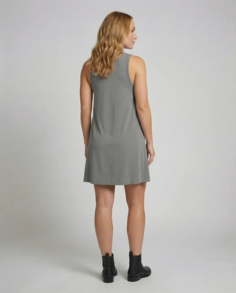 Damen Jersey Swingkleid mit Seitentaschen