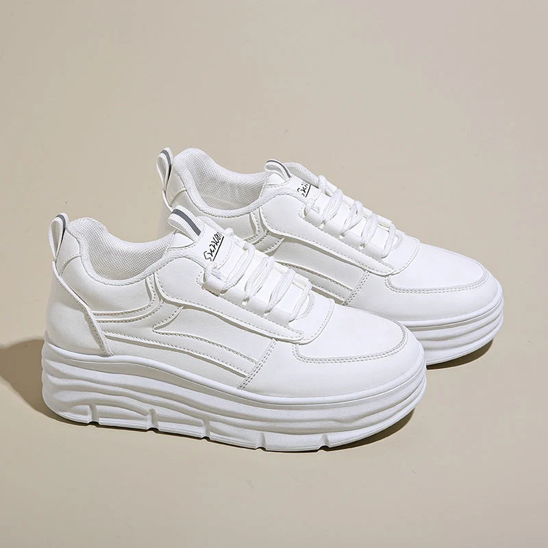 Damen Komfortable Plateau-Sneakers mit atmungsaktivem Obermaterial