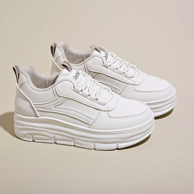 Damen Komfortable Plateau-Sneakers mit atmungsaktivem Obermaterial