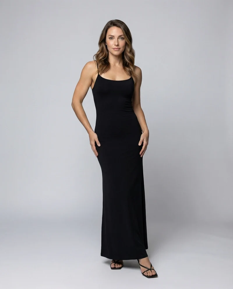 Damen Fließende Schrägschnitt Maxikleid
