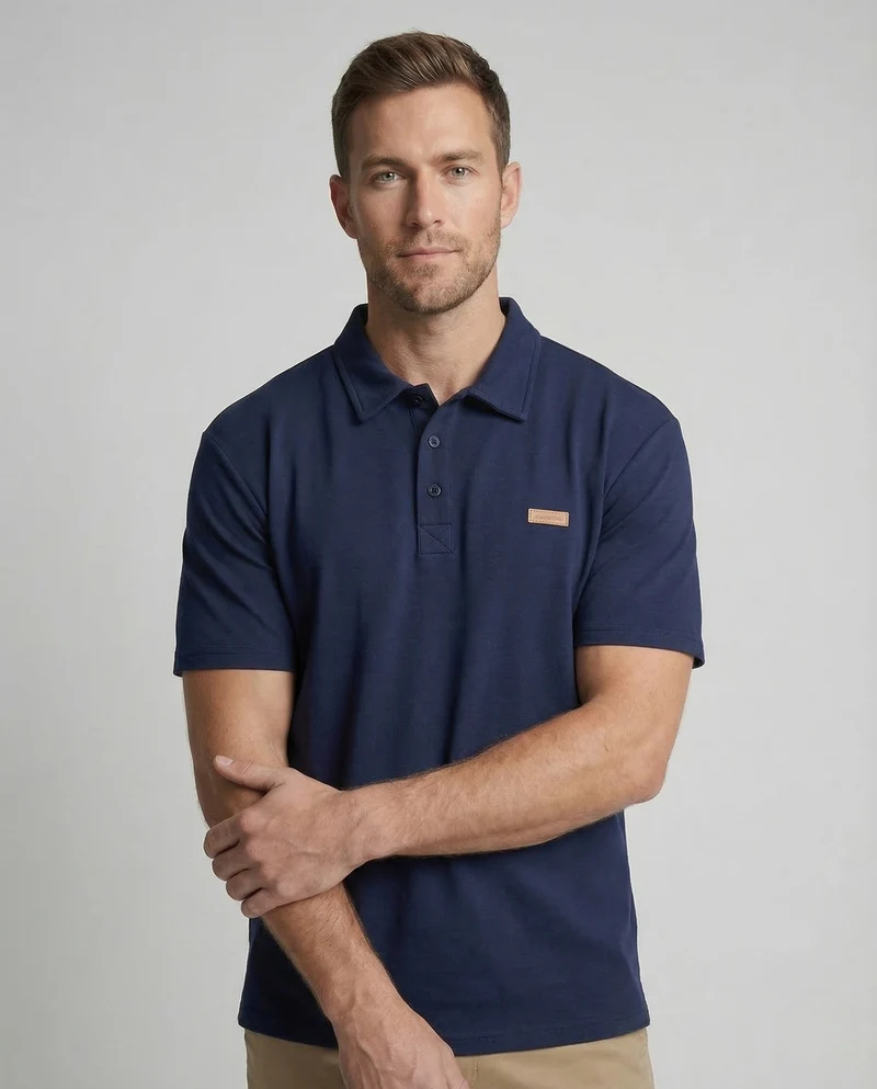 Herren Polo Baumwollpiqué Brustapplikation