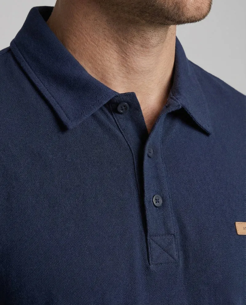 Herren Polo Baumwollpiqué Brustapplikation