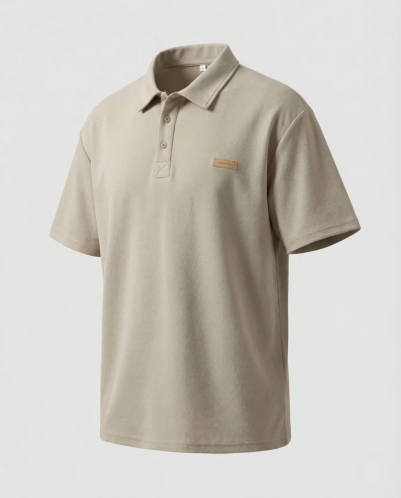 Herren Polo Baumwollpiqué Brustapplikation