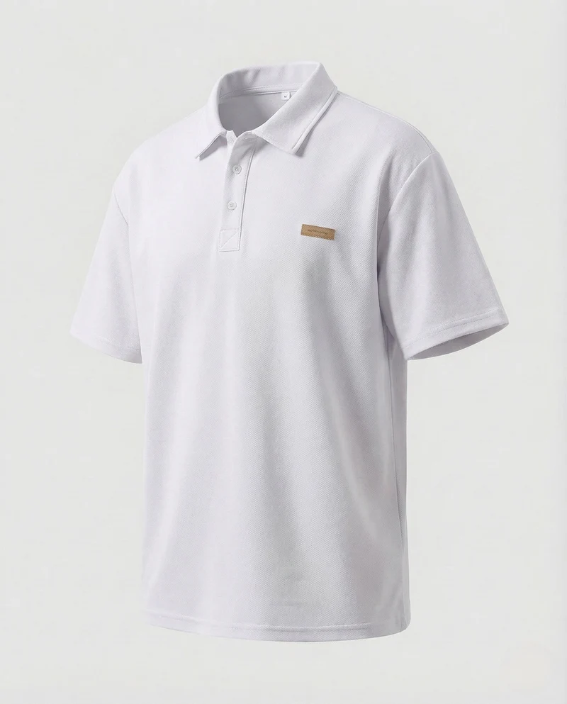 Herren Polo Baumwollpiqué Brustapplikation