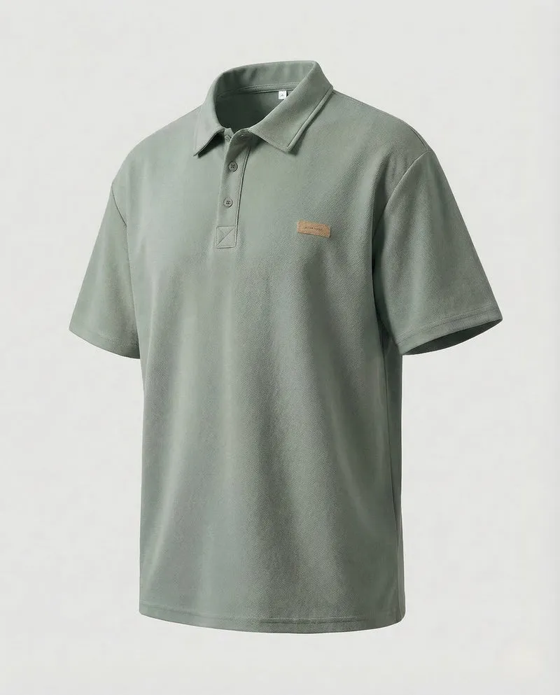 Herren Polo Baumwollpiqué Brustapplikation