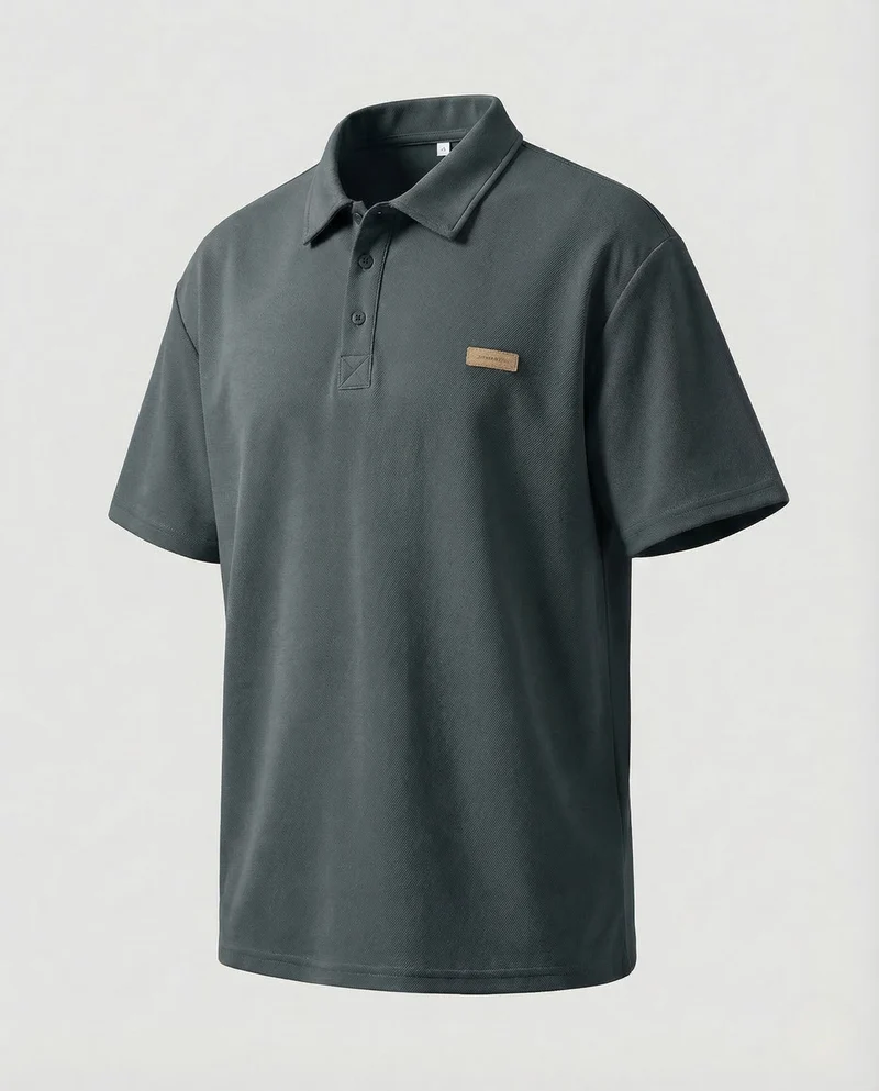 Herren Polo Baumwollpiqué Brustapplikation