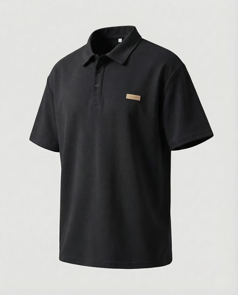 Herren Polo Baumwollpiqué Brustapplikation