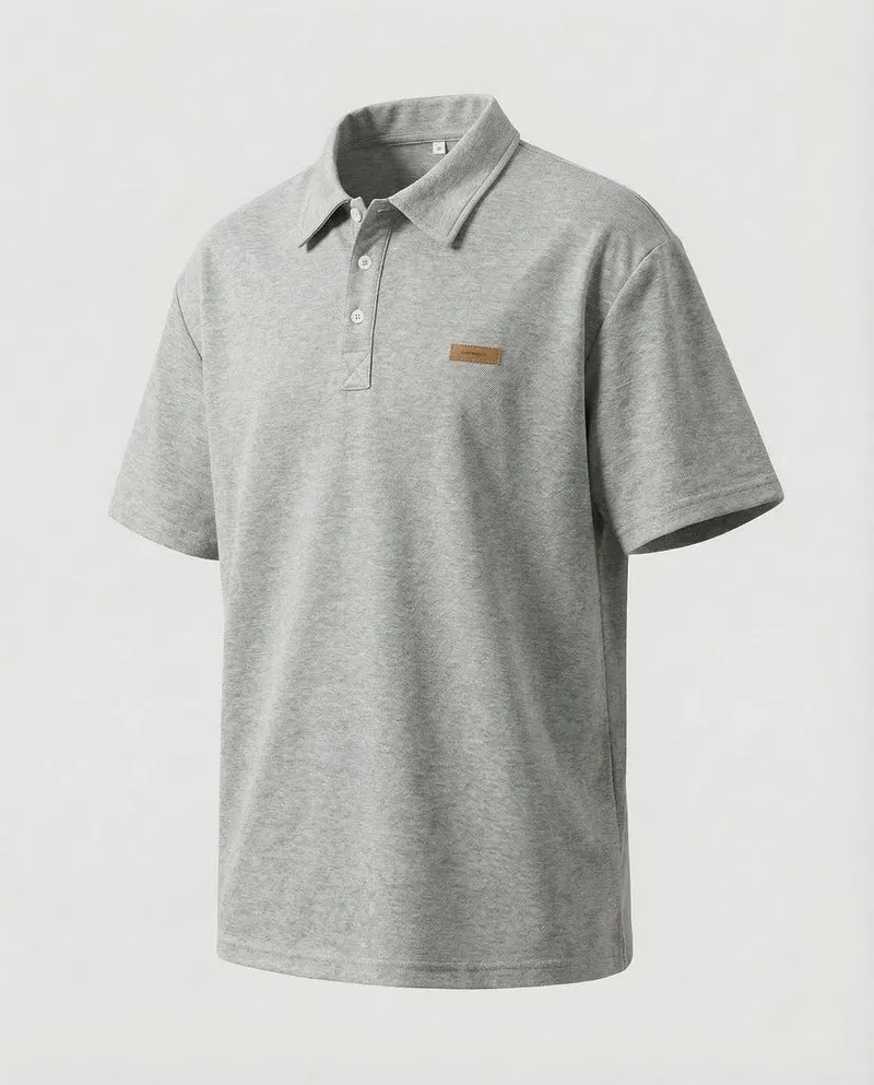 Herren Polo Baumwollpiqué Brustapplikation