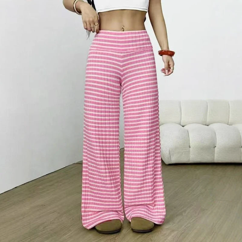 Damen elegante Karottenhosen mit Karo-Muster