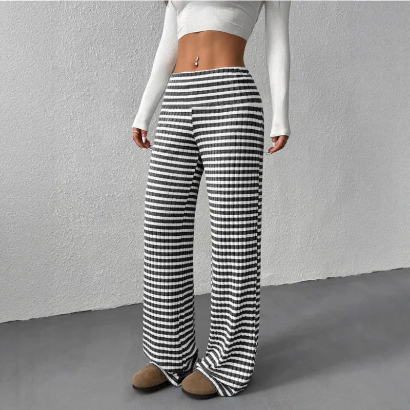 Damen elegante Karottenhosen mit Karo-Muster