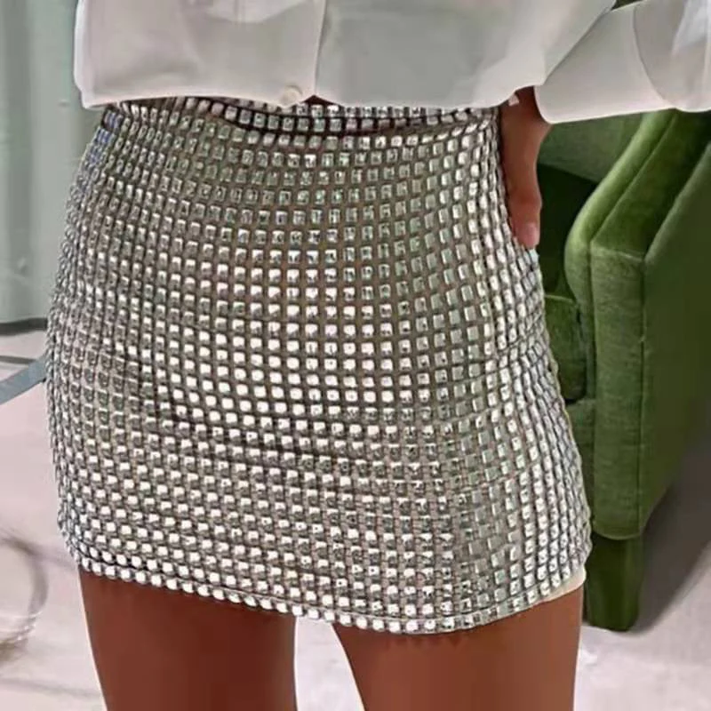 Damen Glitzernder Paillettenrock